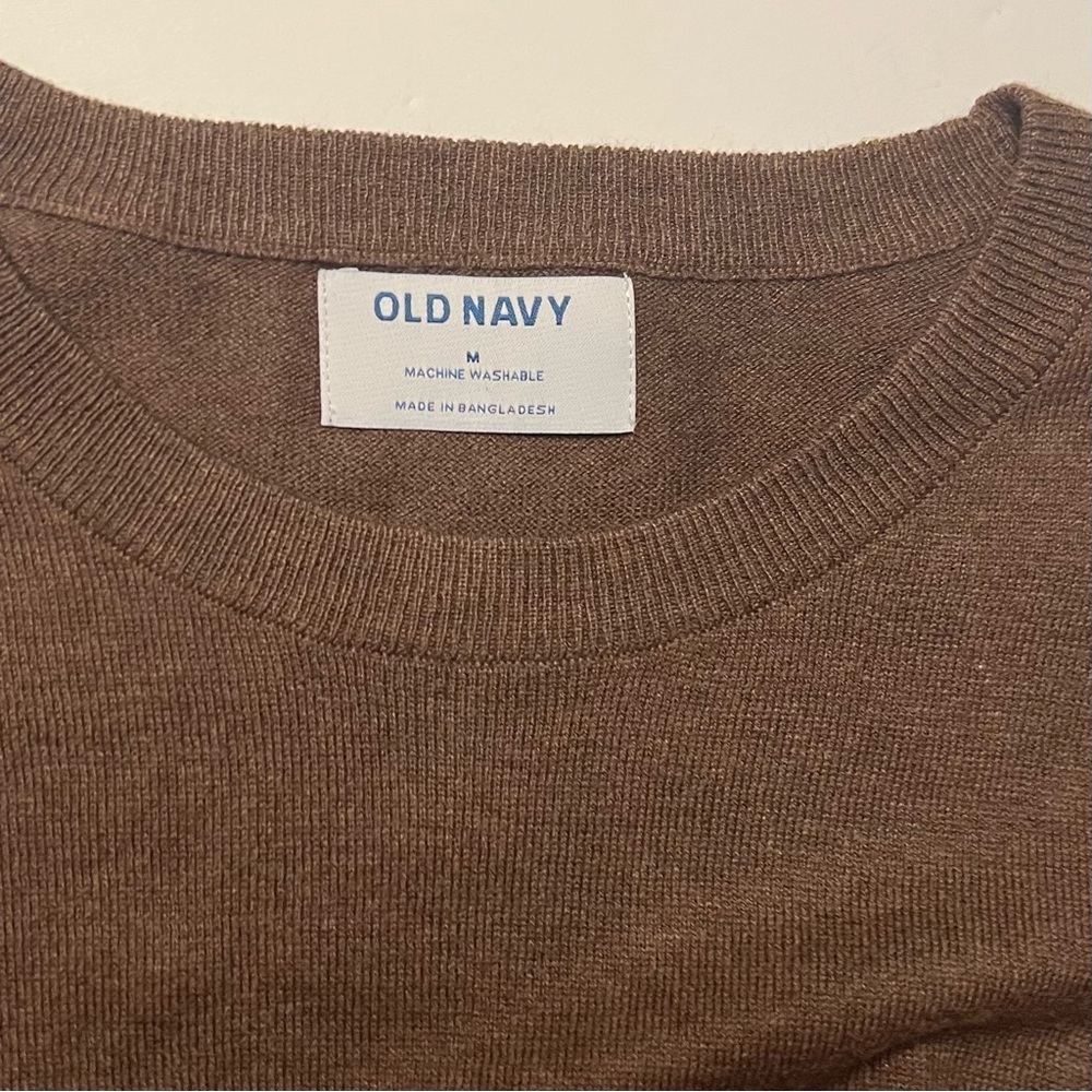 Old Navy Brown Crewneck Sweater Classic Knit